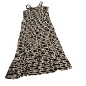 Art Class Girl's Stripes Spaghetti Strap V-Neck Double Slit Maxi Dress Size 6-6X